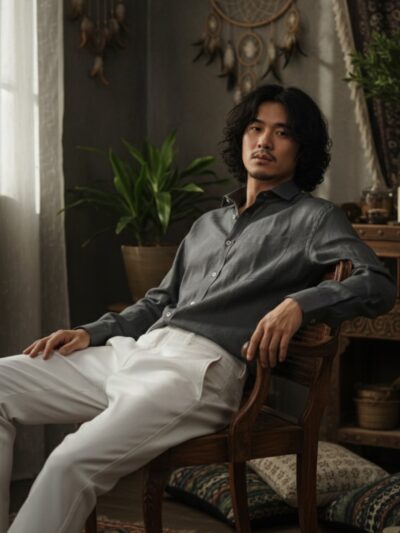 pehanoge graphite grey linen shirt | collector's edition linen collection