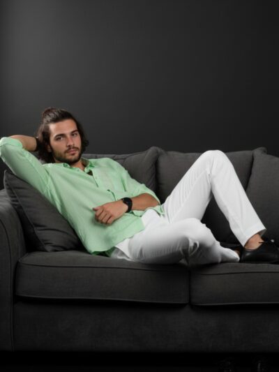 pehanoge sage linen shirt | collector's edition linen collection