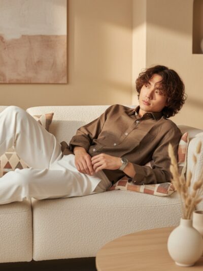 pehanoge earthstone linen shirt | collector's edition linen collection