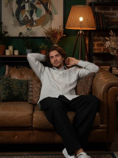 pehanoge silver ash linen shirt | collector's edition linen collection