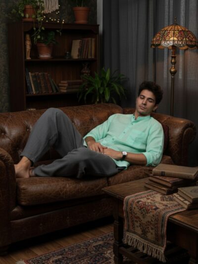 pehanoge mint tide linen shirt | collector's edition linen collection